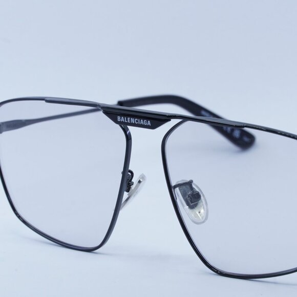 Balenciaga BB0246SA 004 Sunglasses Dark Grey Aviator Frame, Grey Lenses main image 6